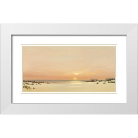 DISTANT SHORES I White Modern Wood Framed Art Print with Double Matting by Lee, Spencer