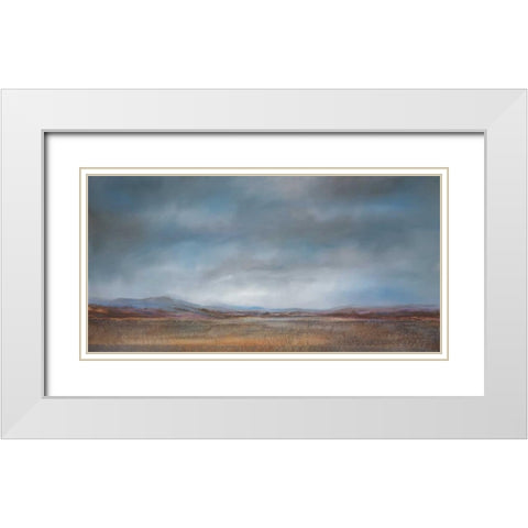 Hillside Vista I White Modern Wood Framed Art Print with Double Matting by Dworok, Peter