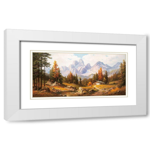 BISCHOFSMÃœTZE White Modern Wood Framed Art Print with Double Matting by Weber, Max