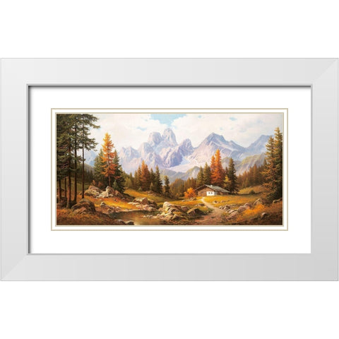 BISCHOFSMÃœTZE White Modern Wood Framed Art Print with Double Matting by Weber, Max