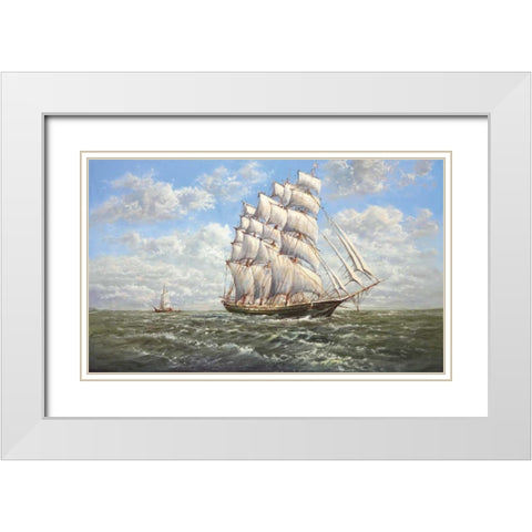 Full Speed Ahead I White Modern Wood Framed Art Print with Double Matting by Glassl, Helmut