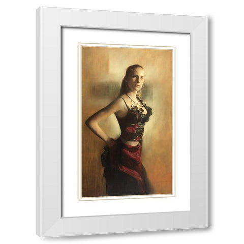 GIADA FIGLIA DARTE White Modern Wood Framed Art Print with Double Matting by Sgarbossa, Antonio