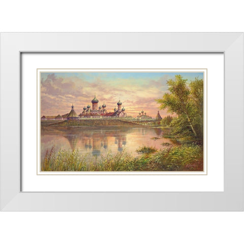 MONASTERY NEAR KAZAN White Modern Wood Framed Art Print with Double Matting by Glassl, Helmut