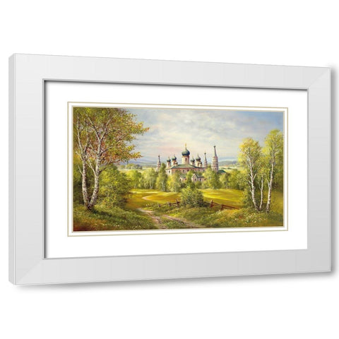 MONASTERY NEAR KALININGRAD White Modern Wood Framed Art Print with Double Matting by Glassl, Helmut