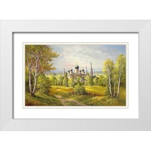 MONASTERY NEAR KALININGRAD White Modern Wood Framed Art Print with Double Matting by Glassl, Helmut