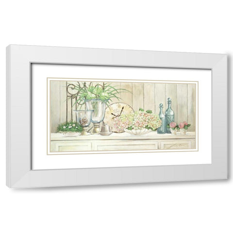 Timeless White Modern Wood Framed Art Print with Double Matting by Moore, Linda