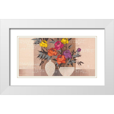 COLOR BEAUTY I White Modern Wood Framed Art Print with Double Matting by Christina
