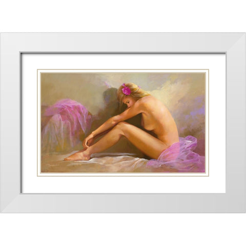 IN THE MORNING White Modern Wood Framed Art Print with Double Matting by Lombardo, Spartaco