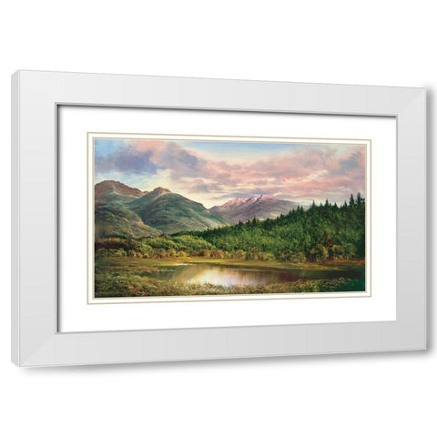 IDYLLIC VIEW White Modern Wood Framed Art Print with Double Matting by Glassl, Helmut
