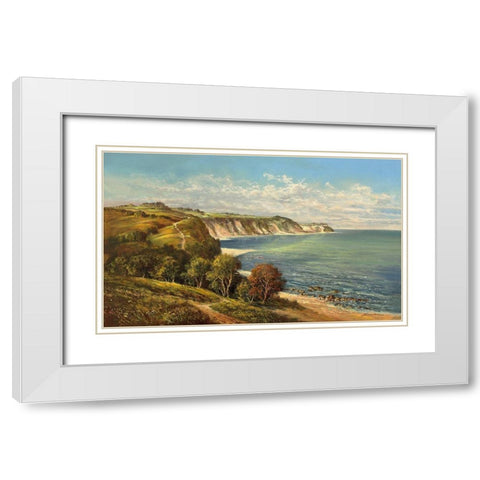 BALTIC SEA COAST I White Modern Wood Framed Art Print with Double Matting by Buchner, H.