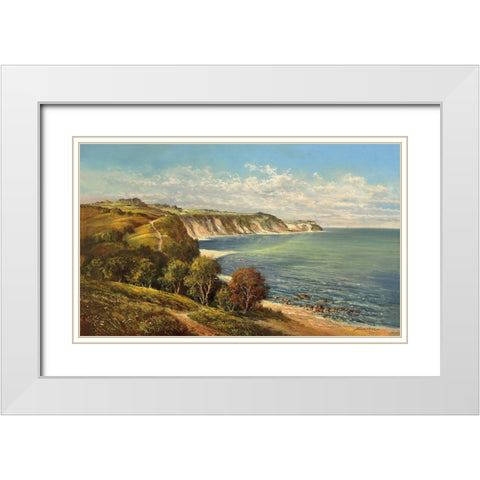 BALTIC SEA COAST I White Modern Wood Framed Art Print with Double Matting by Buchner, H.
