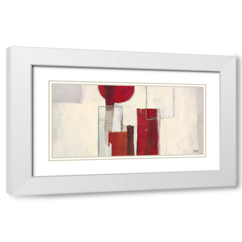 Red II White Modern Wood Framed Art Print with Double Matting by Verbeek-Van Den Broek