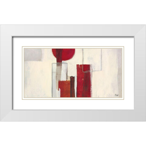 Red II White Modern Wood Framed Art Print with Double Matting by Verbeek-Van Den Broek