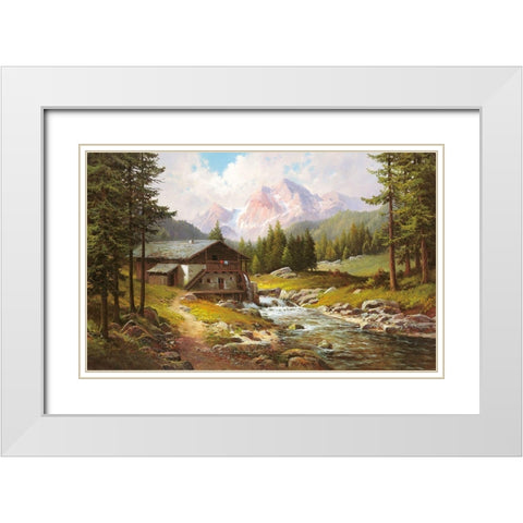 ABANDONED MILL White Modern Wood Framed Art Print with Double Matting by Weber, Max