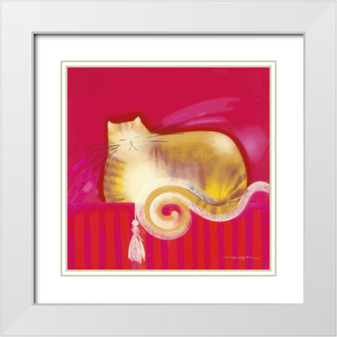 SAMSON White Modern Wood Framed Art Print with Double Matting by Robertson, Marilyn