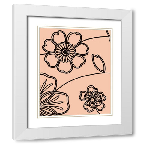 Accord III White Modern Wood Framed Art Print with Double Matting by Design Show