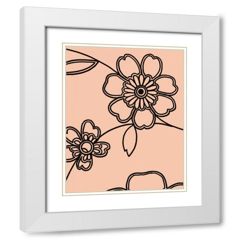 Accord IV White Modern Wood Framed Art Print with Double Matting by Design Show