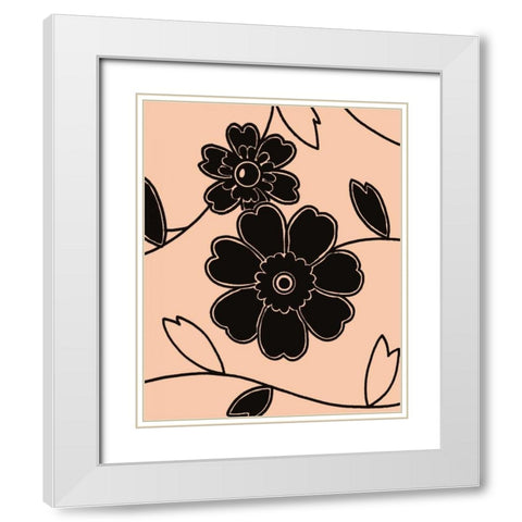 Accord VI White Modern Wood Framed Art Print with Double Matting by Design Show