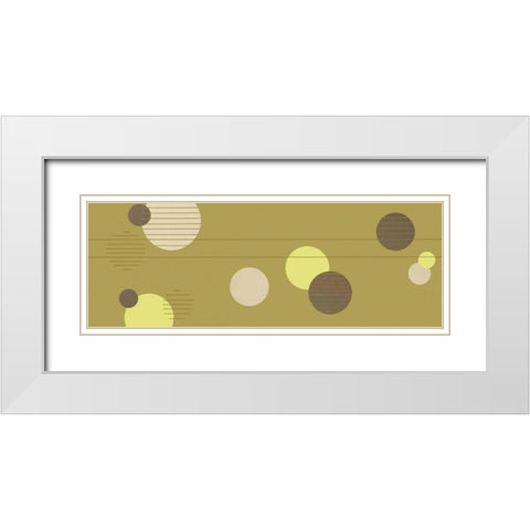 Cosmic Orbs I White Modern Wood Framed Art Print with Double Matting by Design Show