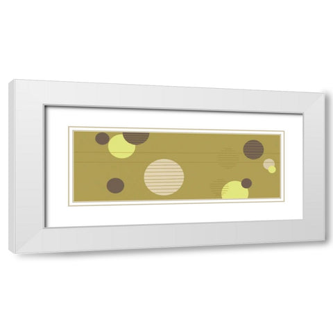 Cosmic Orbs II White Modern Wood Framed Art Print with Double Matting by Design Show