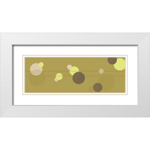 Cosmic Orbs III White Modern Wood Framed Art Print with Double Matting by Design Show