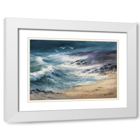 At the sea II White Modern Wood Framed Art Print with Double Matting by Withaar, Reint