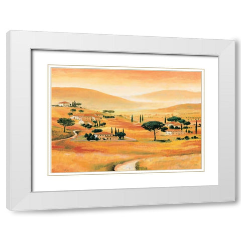 Tuscany I White Modern Wood Framed Art Print with Double Matting by Renee