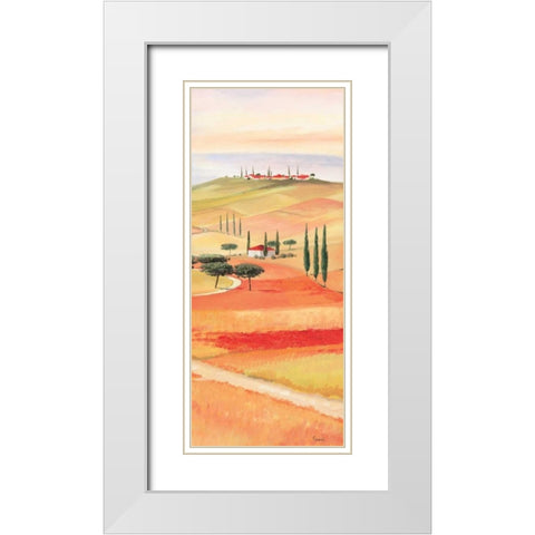 Tuscan Village III White Modern Wood Framed Art Print with Double Matting by Renee