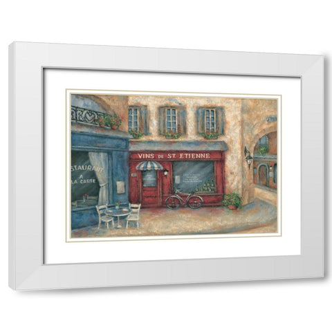Vins St. Etienne White Modern Wood Framed Art Print with Double Matting by Kaufman, Judy