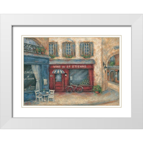 Vins St. Etienne White Modern Wood Framed Art Print with Double Matting by Kaufman, Judy