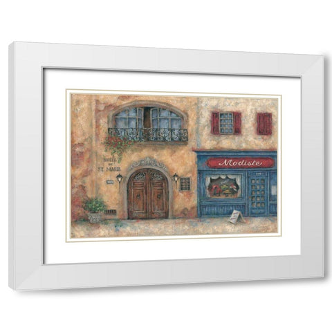 Modiste White Modern Wood Framed Art Print with Double Matting by Kaufman, Judy