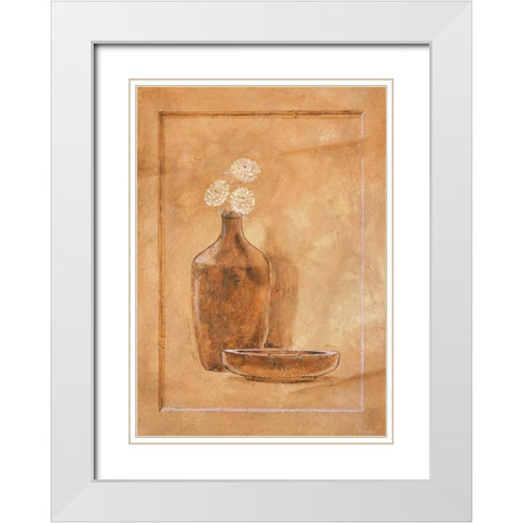 Royal brown II White Modern Wood Framed Art Print with Double Matting by Renee