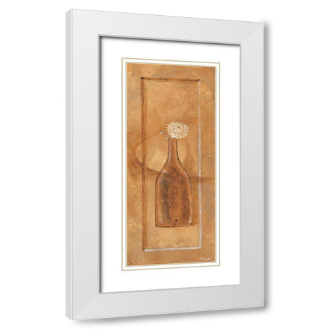 Royal brown III White Modern Wood Framed Art Print with Double Matting by Renee
