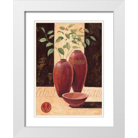 Celastracea White Modern Wood Framed Art Print with Double Matting by Renee