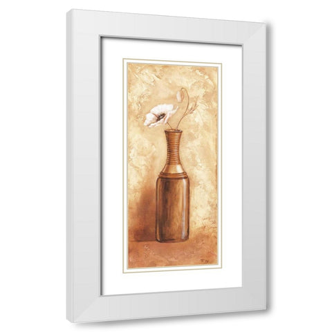 Daisy in vase I White Modern Wood Framed Art Print with Double Matting by Nauts, Frans