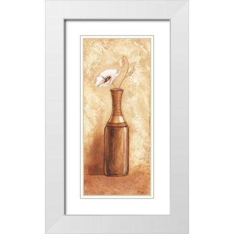 Daisy in vase I White Modern Wood Framed Art Print with Double Matting by Nauts, Frans