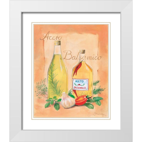 Balsamico White Modern Wood Framed Art Print with Double Matting by Jasper