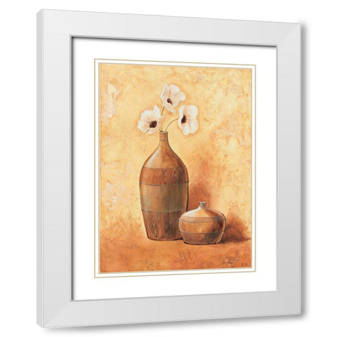 Morning Daisy II White Modern Wood Framed Art Print with Double Matting by Nauts, Frans