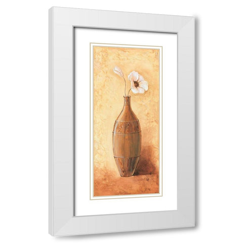 Morning Daisy III White Modern Wood Framed Art Print with Double Matting by Nauts, Frans