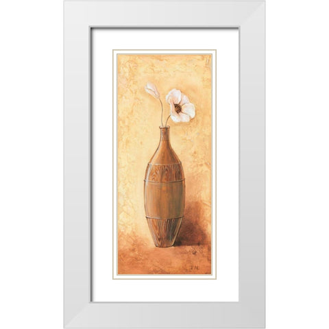 Morning Daisy III White Modern Wood Framed Art Print with Double Matting by Nauts, Frans