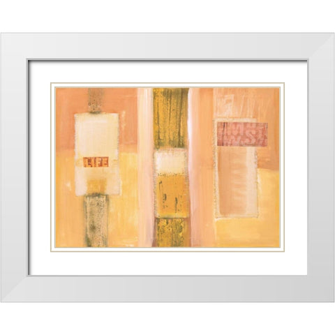 Harmony I White Modern Wood Framed Art Print with Double Matting by Gehring, Irmtraud