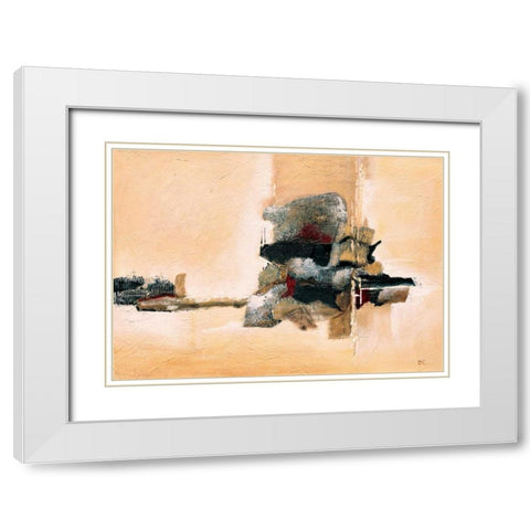 Structure I White Modern Wood Framed Art Print with Double Matting by Christiaans, Dien