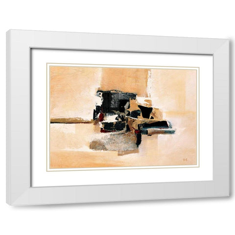 Structure II White Modern Wood Framed Art Print with Double Matting by Christiaans, Dien