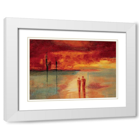 Far away II White Modern Wood Framed Art Print with Double Matting by Christiaans, Dien