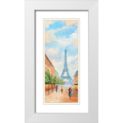 Paris VI White Modern Wood Framed Art Print with Double Matting by Renee