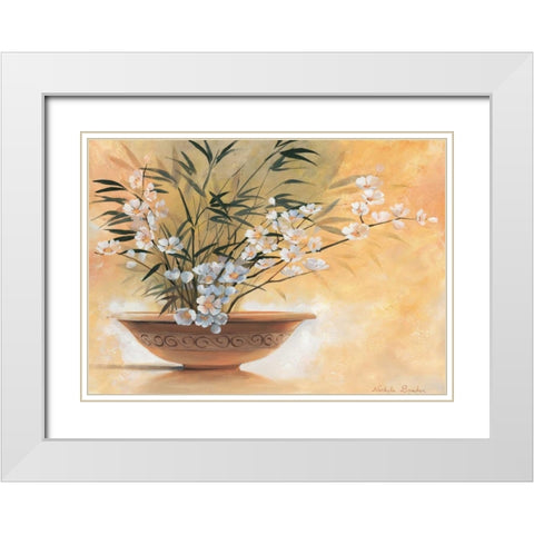 Summer bowl II White Modern Wood Framed Art Print with Double Matting by Boucher, Nathalie