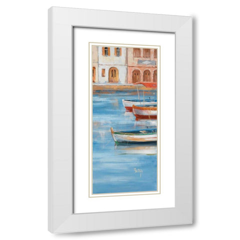 View on water III White Modern Wood Framed Art Print with Double Matting by Burgy