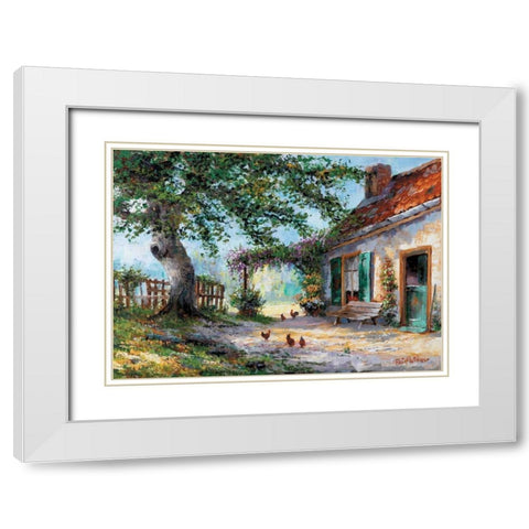 Summer in France White Modern Wood Framed Art Print with Double Matting by Withaar, Reint