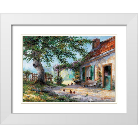 Summer in France White Modern Wood Framed Art Print with Double Matting by Withaar, Reint