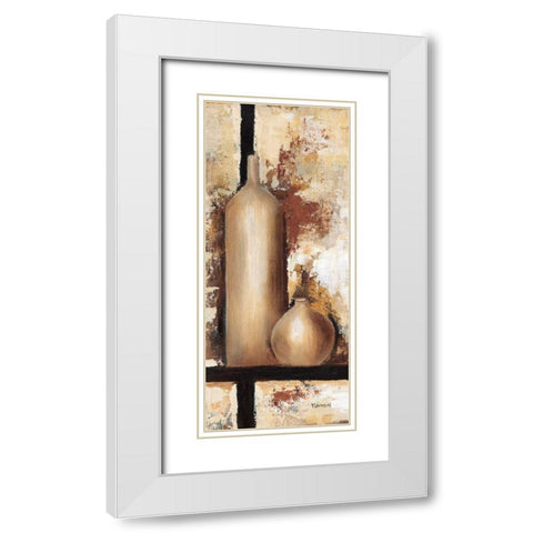 Vases I White Modern Wood Framed Art Print with Double Matting by Florenti, Isa